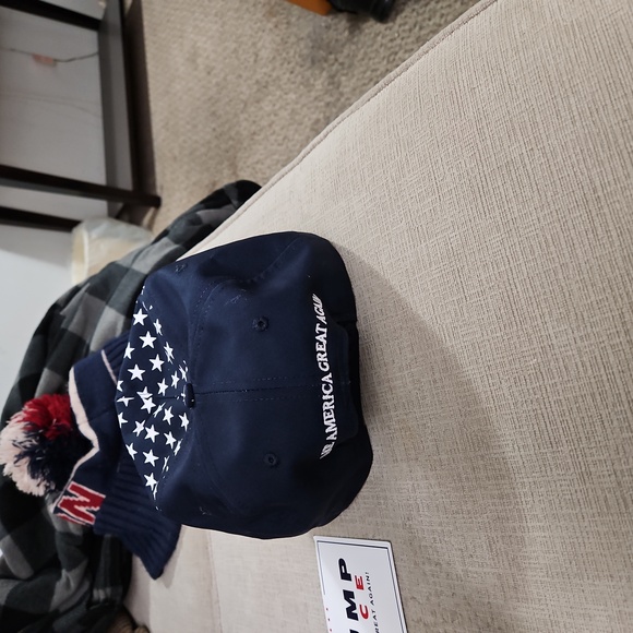 Patriotic Cap with Eagle Emblem - Picture 2 of 4